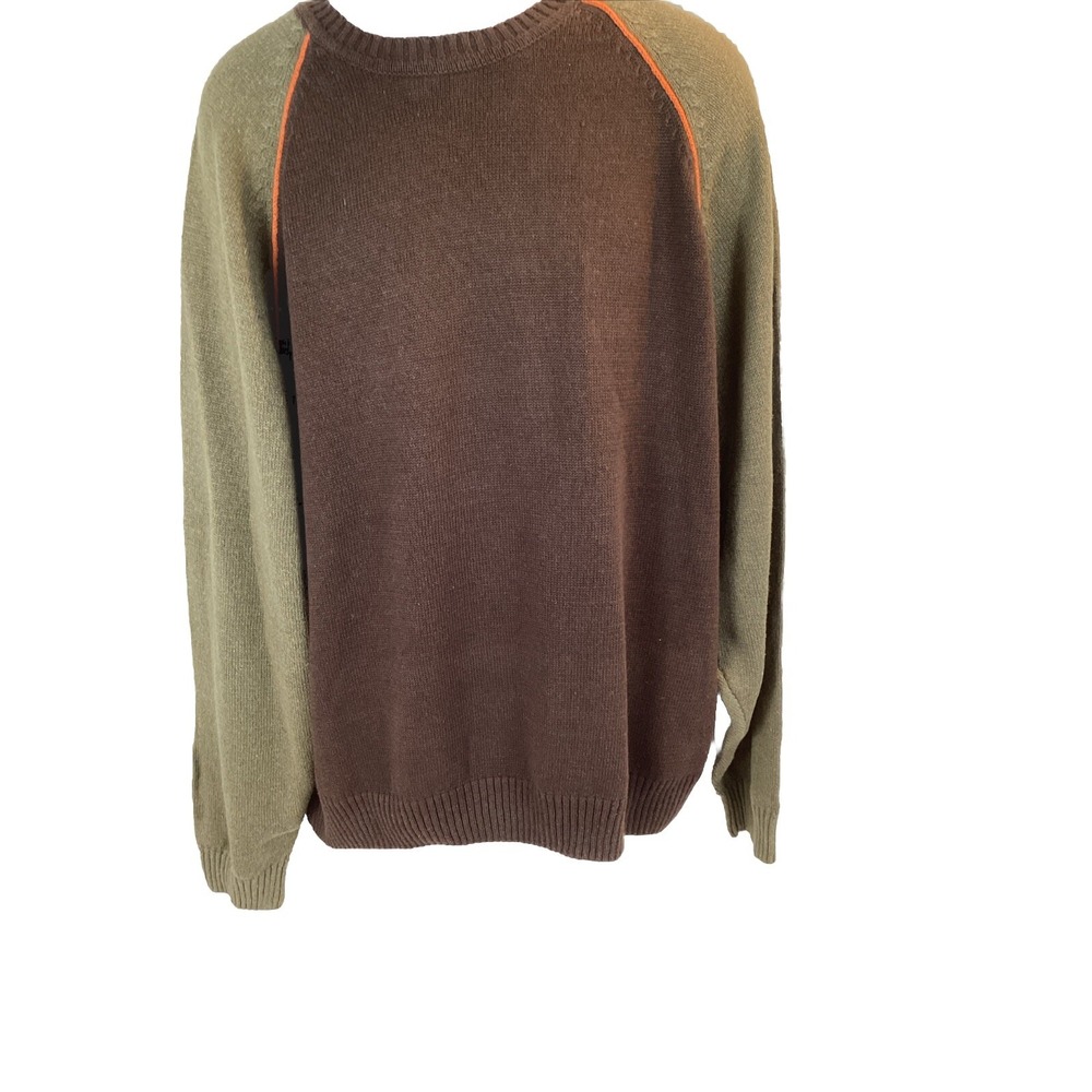 Bailey's‎ Point Men's Knit Sweater XL Brown  Green Cotton & Ramie 54' Chest NEW